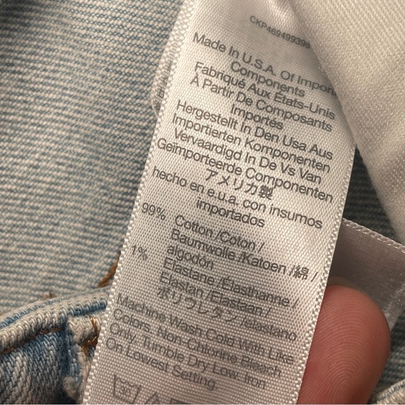 Madewell- The Curvy Perfect Vintage Jean Size 30 Light Merle Wash 90s Straight - Picture 10 of 10